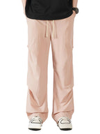 Men’s Wide-Leg Pants with Adjustable Drawstring