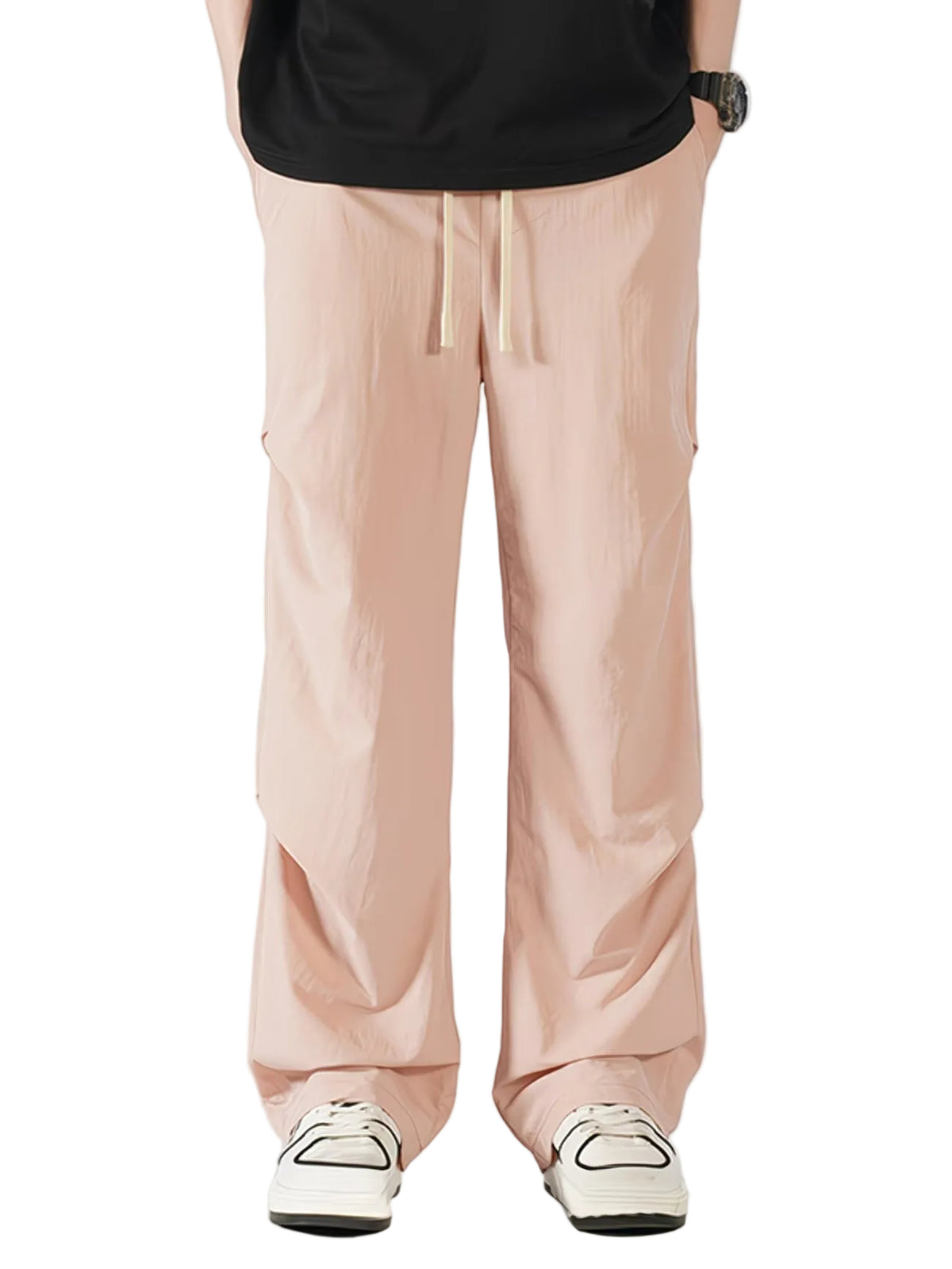 Men’s Wide-Leg Pants with Adjustable Drawstring