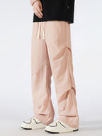 Men’s Wide-Leg Pants with Adjustable Drawstring