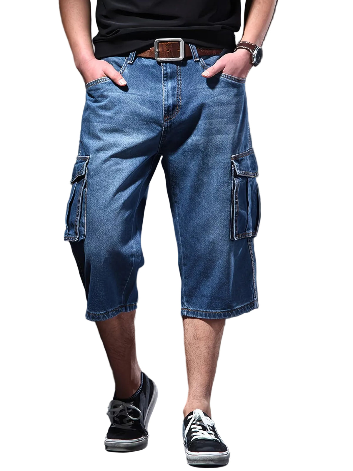 Men's Cargo Shorts with Multiple Pockets