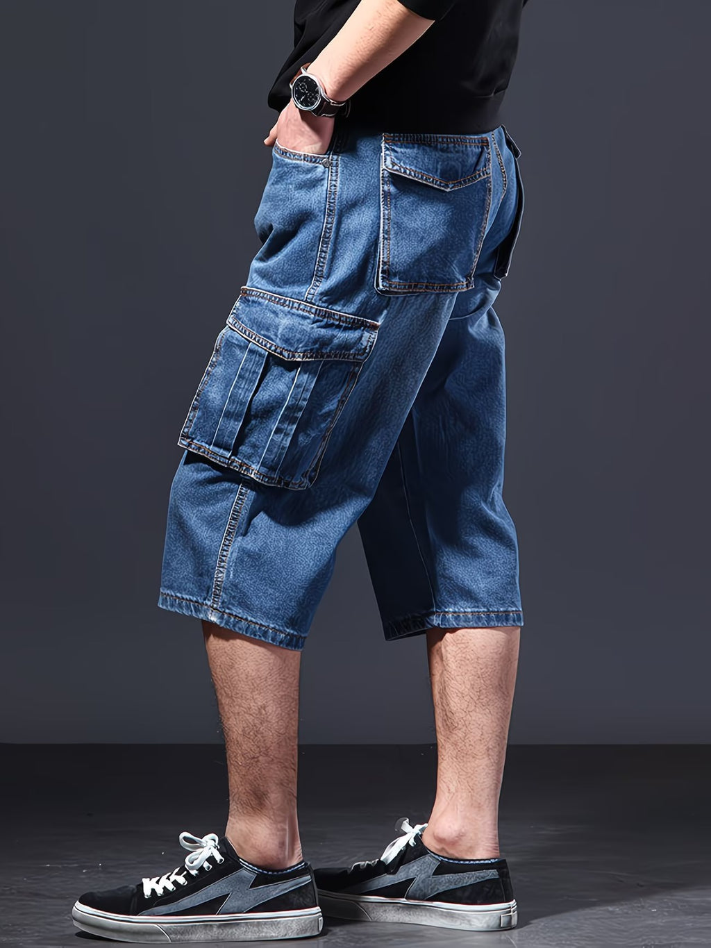 Men's Cargo Shorts with Multiple Pockets