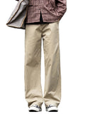 Men's Wide-Leg Pants with Straight Cut