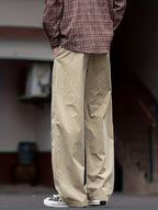 Men's Wide-Leg Pants with Straight Cut