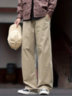 Men's Wide-Leg Pants with Straight Cut