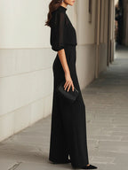Women's Celeste | Sheer-Panel Wide-Leg Three-Piece Evening Set