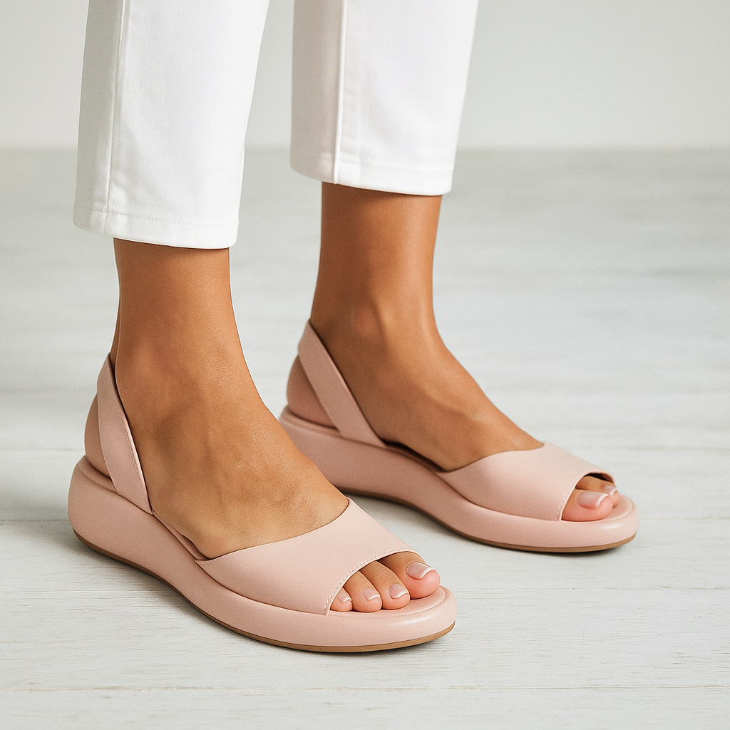Women's Cushioned Open-Toe Slip-Resistant Wedge Sandals
