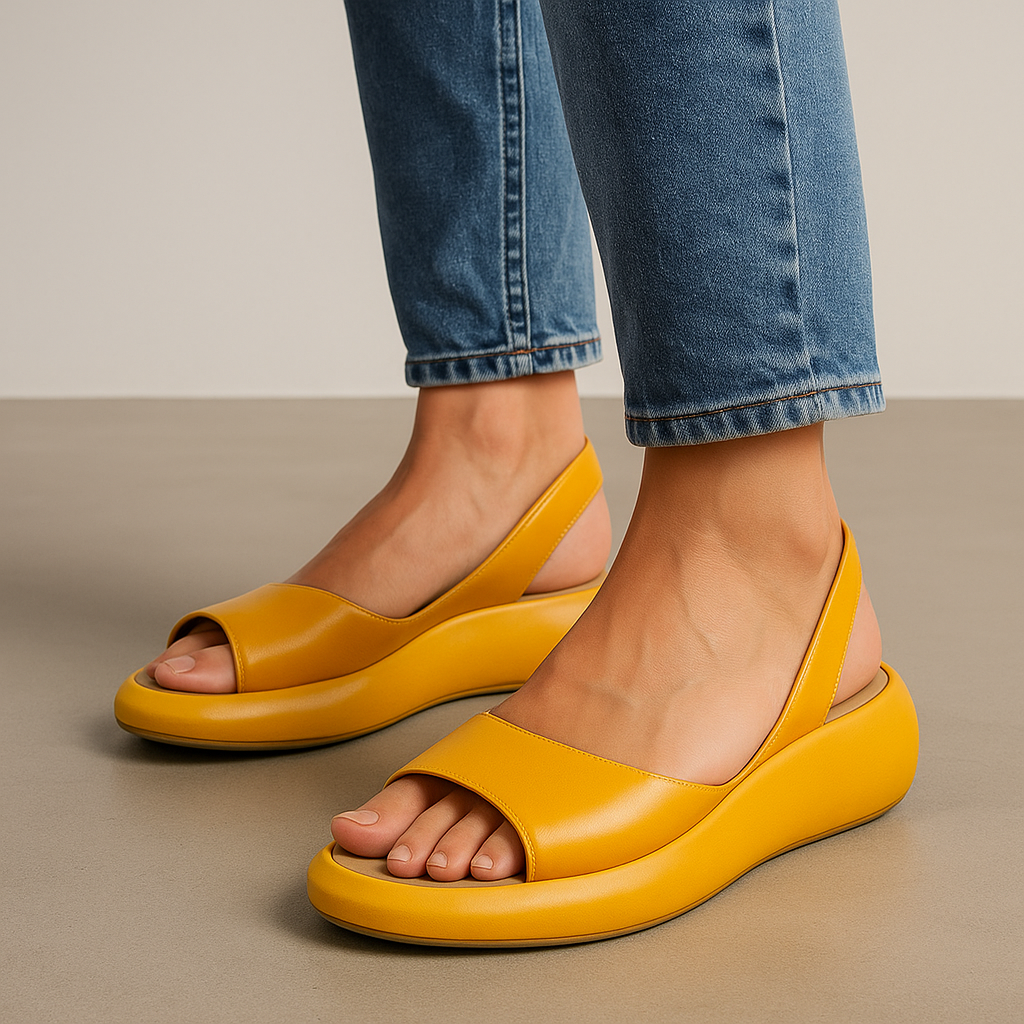 Women's Cushioned Open-Toe Slip-Resistant Wedge Sandals