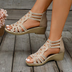 Women's Faye | Embellished Cutout Wedge Sandals