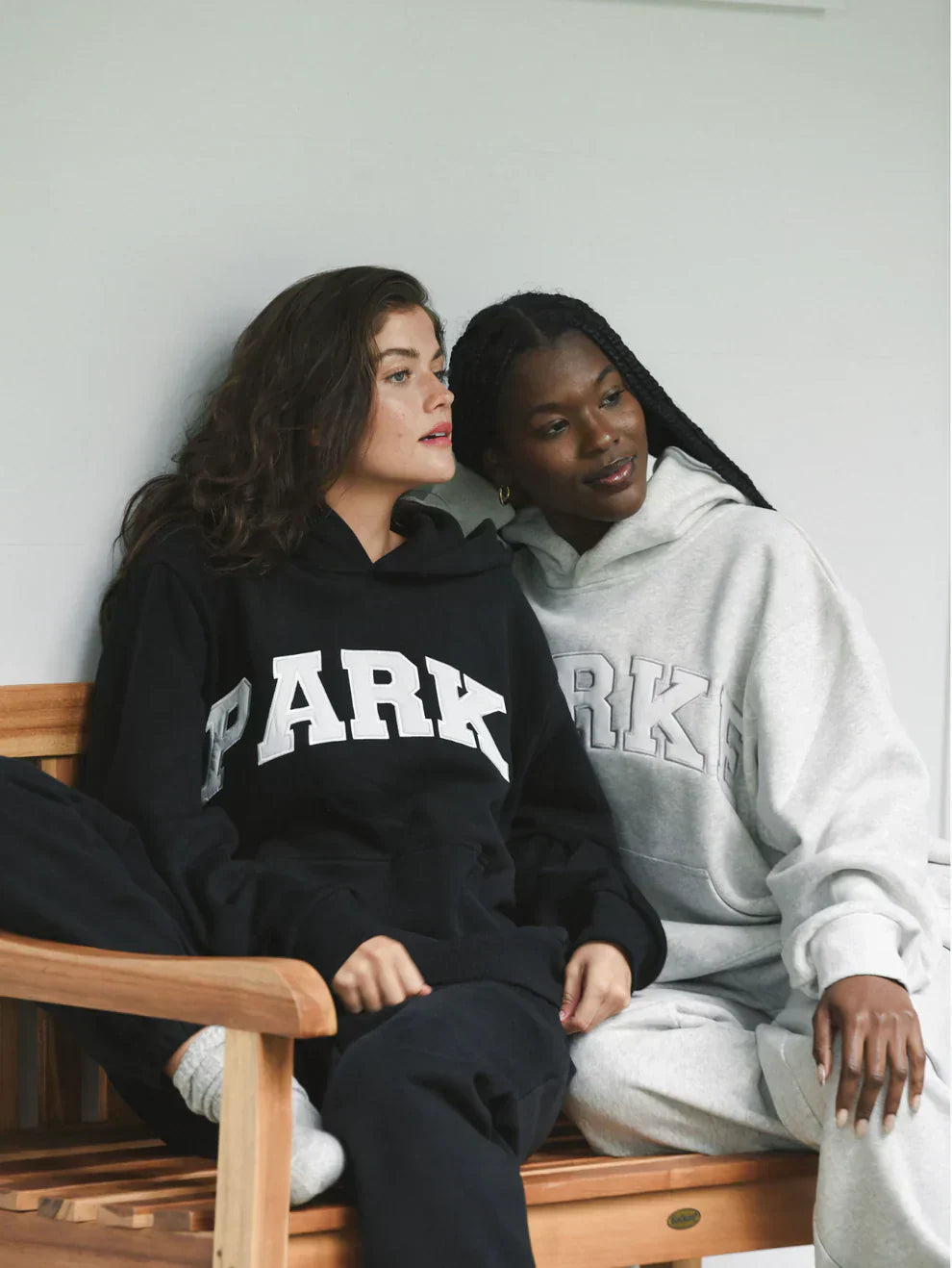 Women's Fleece Crewneck Sweatshirt with Chenille Lettering and Ribbed Trim