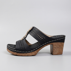 Women's Hazel | Cutout Block-Heel Embellished Slide Sandals