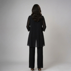 Women's Lace-Detail Beaded Three-Piece Formal Pant Set