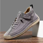 Women's Lace-Up Low-Top Sneakers with Velcro Tab and Stitched Sole