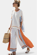 Women's Octavia Striped Flowy Wide-Leg Two-Piece Set