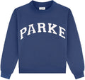Women's Oversized Mockneck Sweatshirt with Varsity Arch Lettering