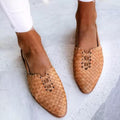 Women's Pointed-Toe Woven Lace-Up Mule Sandals