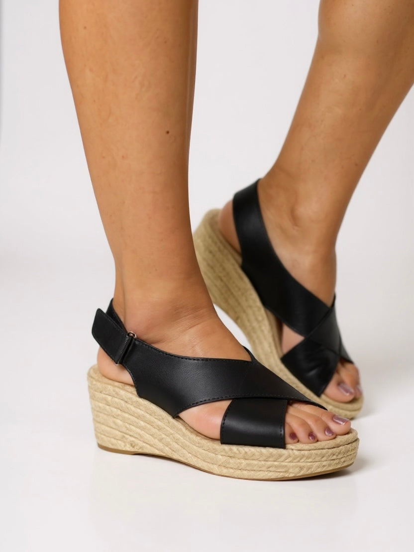 Women's Vera | Cross-Strap Slingback Espadrille Wedge Sandals