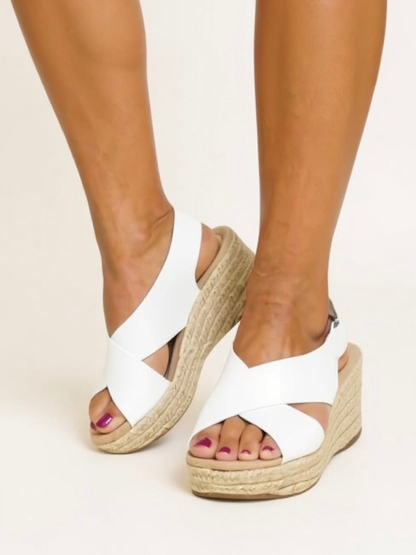 Women's Vera | Cross-Strap Slingback Espadrille Wedge Sandals