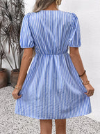 Women's Mini Dress with Pinstripe Pattern
