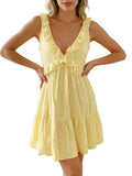 Women's Sleeveless V-Neck Mini Dress